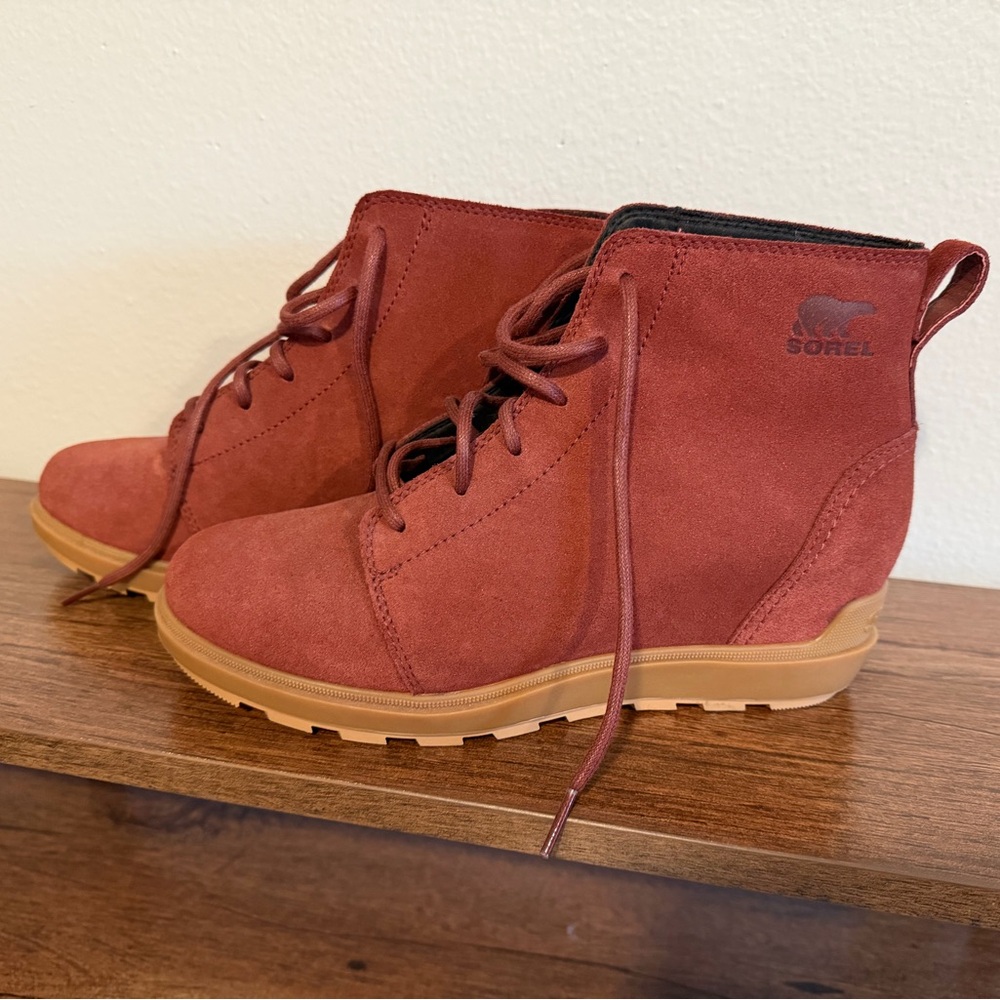 Sorel Evie II spice lace up wedge bootie size 8 - Picture 2 of 5